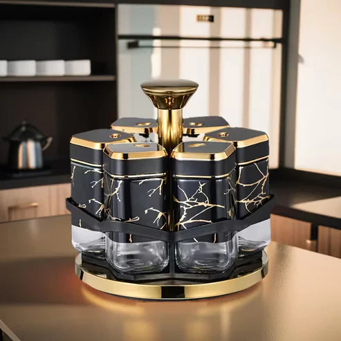 360° Rotating Spice Carousel Rack